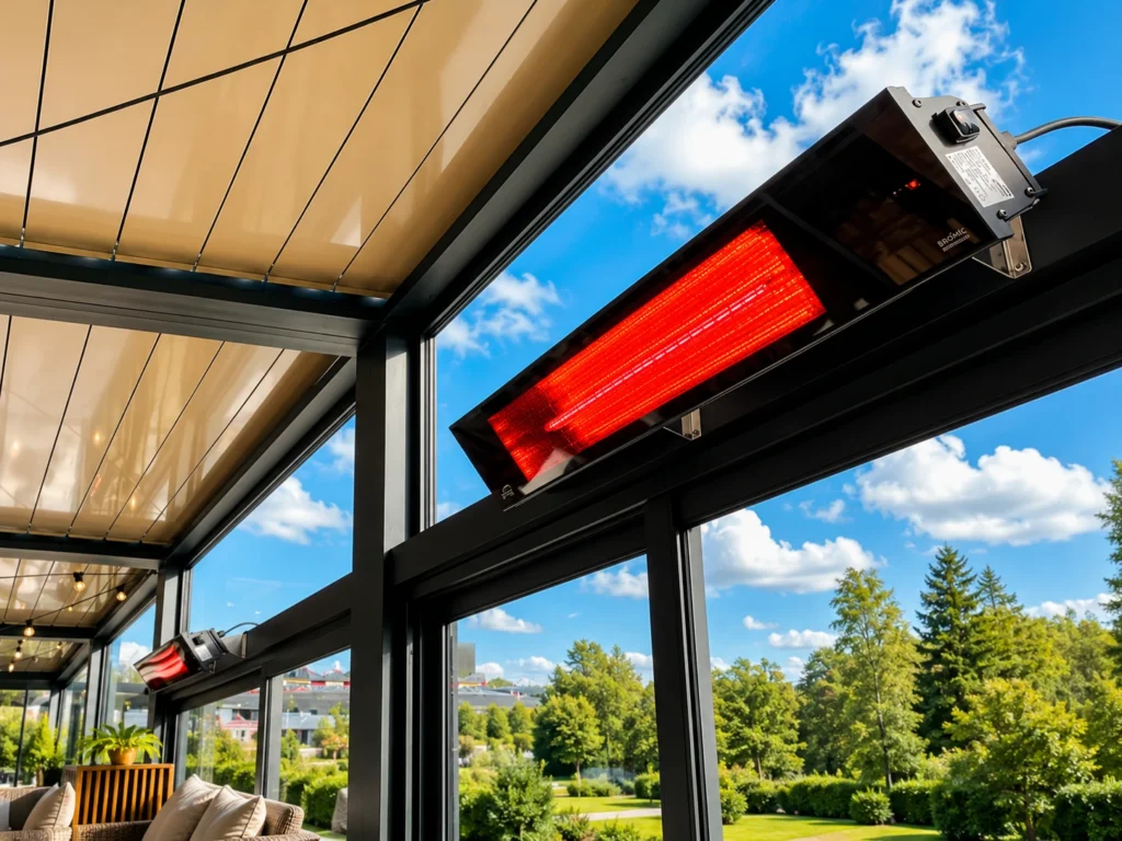 Doplňky zimní zahrady Sezóna včetně infračerveného tepelného zářiče
